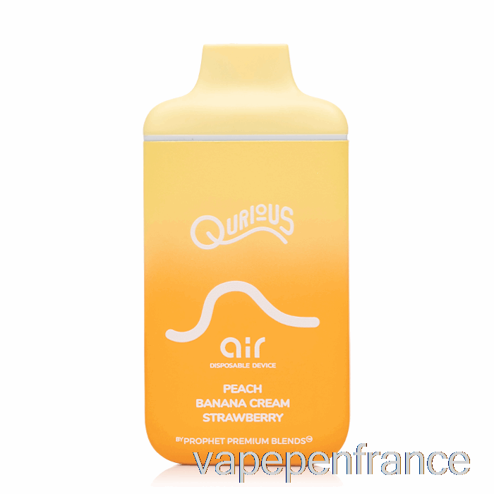 Qurious Air 6000 Stylo Jetable Pêche Banane Crème Fraise Vape